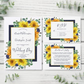 Rustikale Sonnenblumen-Rose Hochzeiten speichern d Ankündigungspostkarte (Personalisiere diese Kollektion eines unabhängigen Creators.)