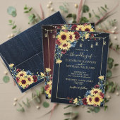 Sonnenblume Navy Blue Burgundy Wood Floral Adresse Adressaufkleber (Personalisieren Sie die Kollektion dieses unabhängigen Creators. Test)