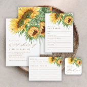 Elegantes rustikales Sonnenblumen Brautparty Gefal Weinetikett
