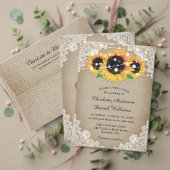 Rustikale Vintage Sonnenblume Hochzeitskarte 8 Poster (Personalisieren Sie die Kollektion dieses unabhängigen Creators. Test)