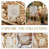 Rustikale Teddy Bear Floral Baby Dusche Hintergrun Wandteppich