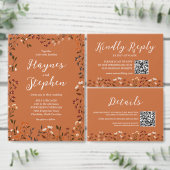 Rustikale Terrakotta-Blumen-Hochzeit-Rücksende-Adr (Personalisiere diese Kollektion eines unabhängigen Creators.)