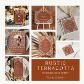 Terracotta Rustic Papado Picado Save the Date