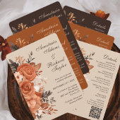 Dark Terracotta und Burnt Orange Wedding Tischnummer