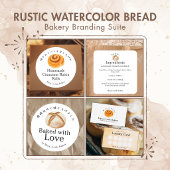 Rüstikaler Sauerteig-Brot-Allergie-Warnung Quadratischer Aufkleber