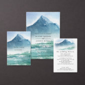 Rustikales Wasserfarbengebirge Save the Date See Magnet (Personalisiere diese Kollektion eines unabhängigen Creators.)