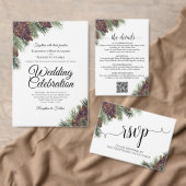 Rustikale Pinecones und Kiefernzweige Hochzeit auf Programm (Personalisiere diese Kollektion eines unabhängigen Creators.)