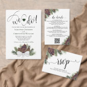 Rustikale Wasserfarbe Pinecone Einladung (Personalisiere diese Kollektion eines unabhängigen Creators.)