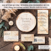 Rustic Woodland Wedding Details Card with QR code Begleitkarte