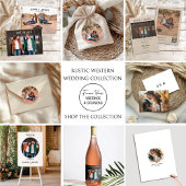 Western Rustikale Foto Hochzeit Save The Date