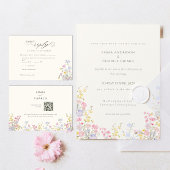 Floral Wildflower Meadow Spring Summer Wedding Einladung