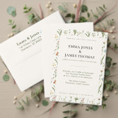 Rustikale Wildblumen-Hochzeit Begleitkarte (Personalisieren Sie die Kollektion dieses unabhängigen Creators. Test)