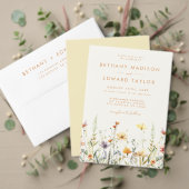 Rustikale Wildblume Hochzeitsplatz Quadratischer Aufkleber (Personalisieren Sie die Kollektion dieses unabhängigen Creators. Test)