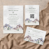 Rustic Winter Mountain Wedding Save the Date Card (Personalisiere diese Kollektion eines unabhängigen Creators.)
