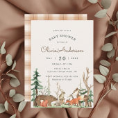 Rustic Winter Woodland Baby Shower Book Request Begleitkarte