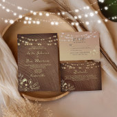 Rustikales String Lights Open Bar Sign Sockelschild