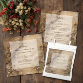 Rustic Wooden Bohemian Floral Wedding Serviette
