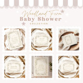 Rustikales Woodland Fern Baby Showbücher für Baby Begleitkarte