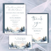 Rustikales Woodland Winterwald Brautparty Pappteller