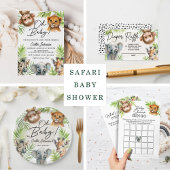 Baby Jungle Safari Animal Pappteller