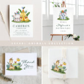 Watercolor Tribal Giraffe Safari Birthday Party Serviette