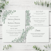 Sage & Stone Botanische Hochzeitsprogrammkarte Programm (Personalisiere diese Kollektion eines unabhängigen Creators.)