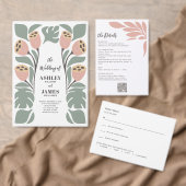 Sage & Blush Abstract Floral Wedding Invitation,  RSVP Karte (Personalisiere diese Kollektion eines unabhängigen Creators.)