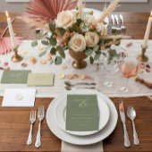 Sage and Gold Einfache Minimalistische Hochzeit