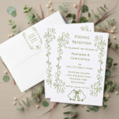 Sage Bells Scrollwork Design Wedding Programm (Personalisieren Sie die Kollektion dieses unabhängigen Creators. Test)
