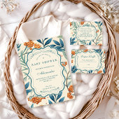 Sage Berry Botanical Baby Shower Diapper Raffle Begleitkarte