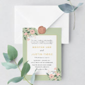 Grün & Rose Rosa Garten Elegante Hochzeit Programm