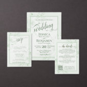 Salbeigrüne Aquarell-Pfingstrosen Elegante Boho-Ho Programm (Personalisiere diese Kollektion eines unabhängigen Creators.)