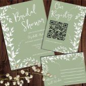 Brautparty "Sage Green Botanical Blätter" Acryleinladungen