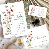 Sage Green Wildblume Babydusche Serviette