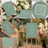 Sage Green Minimalistisch Calligraphy Brautparty Dankeskarte