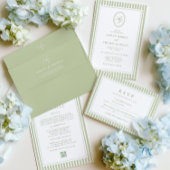 Elegant Olive Green Wedding  Save The Date