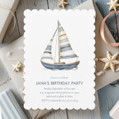 Sailboat Nautical Birthday Einladungen