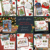 Santa, Elves, Deer & Snowman Gang Christmas Einladung