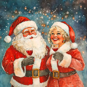 Santa und Mrs Claus frohe Weihnachten