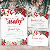 Weihnachts Dezember Baby Dusche Pappteller