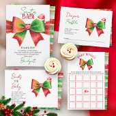 Santa Baby shower bow and Santa hat Christmas Geschenkpapier Set