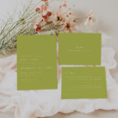 Modern Minimalistic Lime Green Wedding Tischnummer