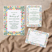 Skandinavische Wildblumen-Hochzeitsbrief & Zeitpla Programm (Personalisiere diese Kollektion eines unabhängigen Creators.)