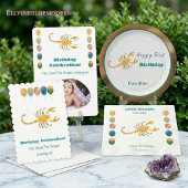 Scorpio Impressionist Malstil & Gold Dankeskarte
