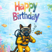 Scuba Cat taucht unter Wasser  Pappbecher