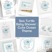Sea Turtle Baby Dusche | Niedlicher Ozean Serviette