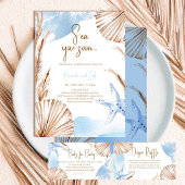 Boho Coastal Windel-Raffle Baby Shower Poster