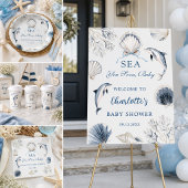 Blue Wave Baby Shower Popcorn Geschenkschachtel