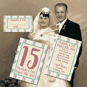 Hochzeitsprogramm für Blumenwallpaper in den 1940e