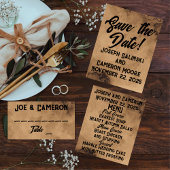 Brown Walnut Burl Rett-the-Date Postkarte